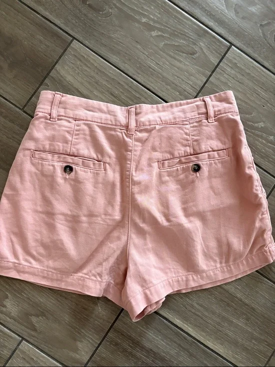 Free People Billie Front Pleat Chino Shorts In Rosie pink Size 6 - Picture 3 of 6